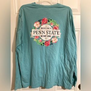 Champion Penn State Nittany Lions TShirt Adult XL Aqua Green‎ Floral Graphic Tee